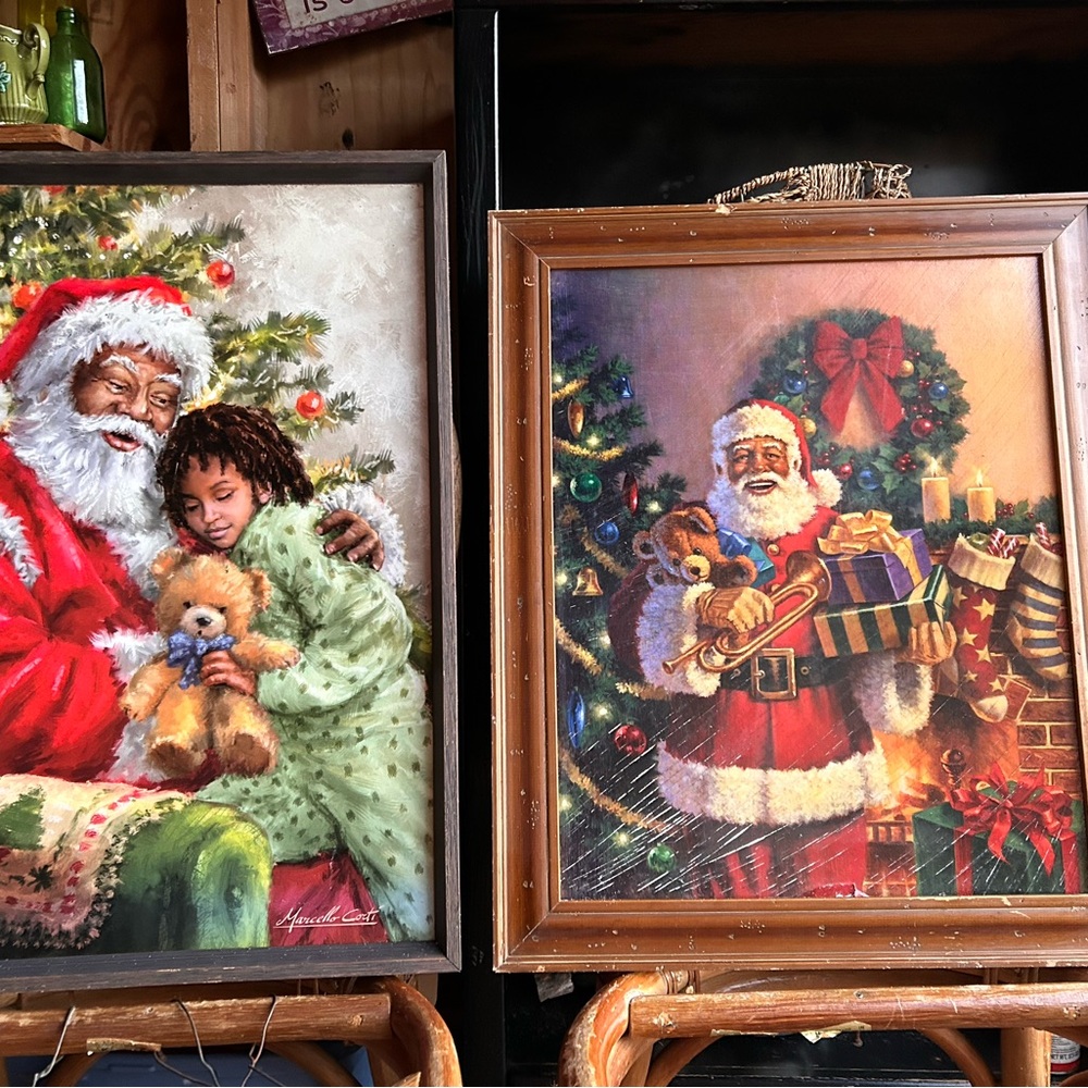 Hobby Lobby black Santa art